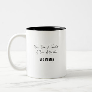 Mehr als ein Lehrer - Ein wahrer Fürsprecher für S Zweifarbige Tasse