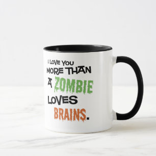 Mehr als ein Zombie-Liebe-Gehirne Tasse