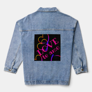 Mehr als eine Herz-Denimjacke Jeansjacke