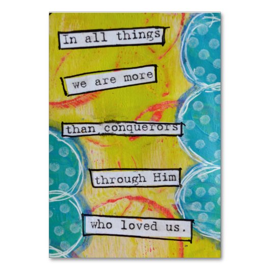 Mehr als Eroberer Tischnummer (Vorderseite)