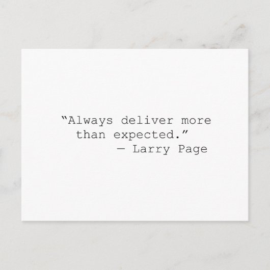 Mehr als erwartet große Seite bereitstellen Postkarte (Vorderseite)