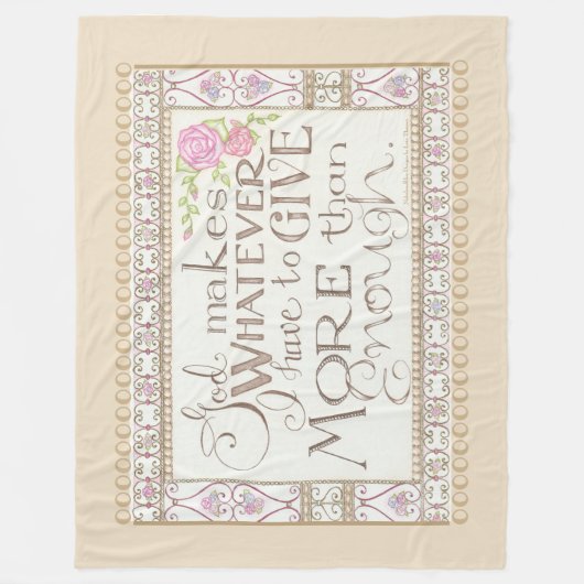 mehr als genug Fleece Blanket (Tan) (Vorderseite)