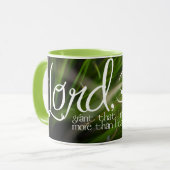 Mehr als ich erreichen kann tasse (Vorderseite Links)