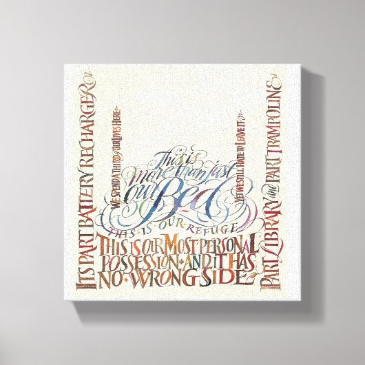 Mehr als nur ein Bett Leinwanddruck (Vorderseite)