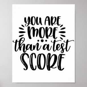 Mehr als Testergebnis-Testlehrer ermutigen Poster