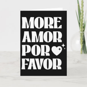 Mehr Amor Por Favor' Retro-Liebe Valentinstag-Ästh Karte