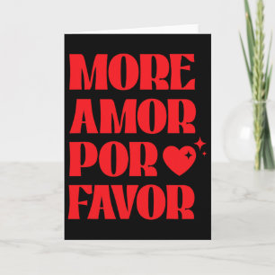 Mehr Amor Por Favor' Retro-Liebe-Valentinstag-Ästh Karte