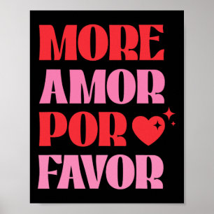 Mehr Amor Pour Gefallen Retro Liebe Valentine Ästh Poster