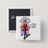Mehr Ausgaben als ein Magazin-Spaß Button (Vorne & Hinten)