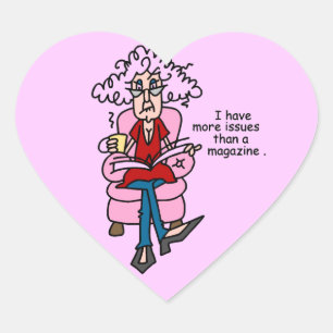 Mehr Ausgaben als ein Magazin-Spaß Herz-Aufkleber