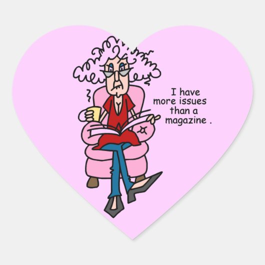 Mehr Ausgaben als ein Magazin-Spaß Herz-Aufkleber (Vorderseite)