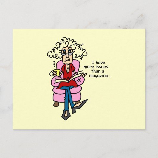 Mehr Ausgaben als ein Magazin-Spaß Postkarte (Vorderseite)