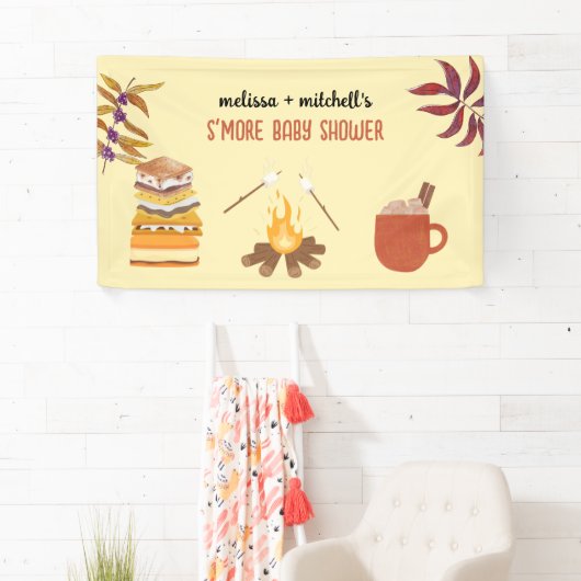 Mehr Babydusche Lagerfeuer Toastbrot Marshmallow Banner (Insitu)