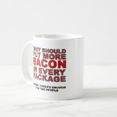 Mehr Bacon Funny Mug Kaffeetasse (Vorderseite Links)