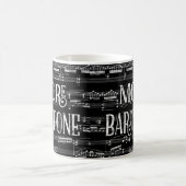 Mehr Baritone Chalkboard - Schwarz-weiß Sänger Kaffeetasse (Mittel)