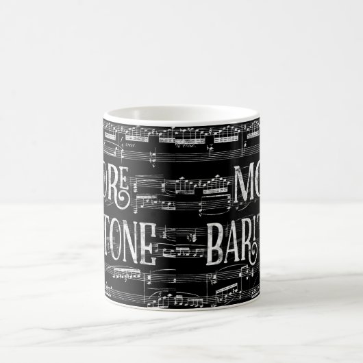 Mehr Baritone Chalkboard - Schwarz-weiß Sänger Kaffeetasse (Mittel)