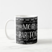 Mehr Baritone Chalkboard - Schwarz-weiß Sänger Kaffeetasse (Links)