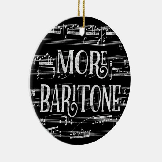 Mehr Baritone Chalkboard - Schwarz-weiß Sänger Keramik Ornament (Rechts)