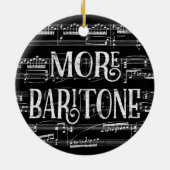 Mehr Baritone Chalkboard - Schwarz-weiß Sänger Keramik Ornament (Hinten)