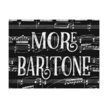 Mehr Baritone Chalkboard - Schwarz-weiß Sänger