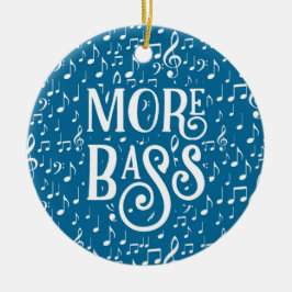Mehr Bass - Blue White Music Keramik Ornament