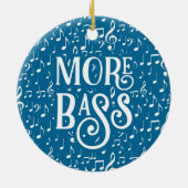 Mehr Bass - Blue White Music Keramik Ornament (Hinten)