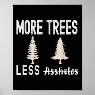 Mehr Bäume weniger Löcher hässlicher Weihnachtspul Poster