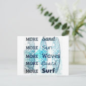 Mehr Beach Life Postkarte (Stehend Vorderseite)