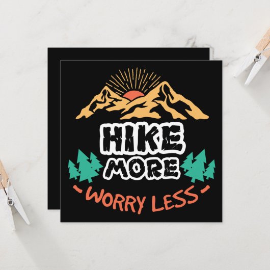 Mehr Berge machen sich weniger Sorgen Karte (Vorderseite/Rückseite Beispiel)