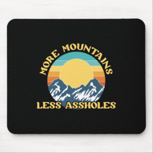 Mehr Berge weniger Löcher Vintage-Sonnenuntergang  Mousepad