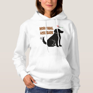 Mehr Beutel, weniger Barsch - Silhouette des Hunde Hoodie