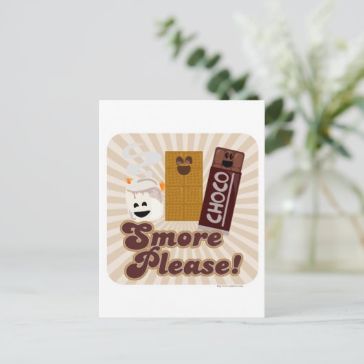 Mehr bitte! postkarte (Stehend Vorderseite)