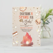 Mehr Bonfire Smore Fun Couples Kinderdusche Einladung (Stehend Vorderseite)