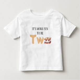 Mehr Bonfire Smore, um zwei Baby 2. Geburtstag Kleinkind T-shirt