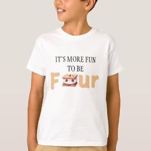 Mehr Bonfire Smore wird vier Kleinkind4T Geburtsta T-Shirt