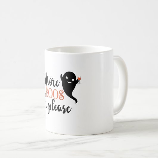 Mehr Boos Bitte Cool Halloween Ghost Kaffeetasse (VorderseiteRechts)