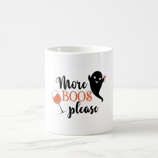 Mehr Boos Bitte Cool Halloween Ghost Kaffeetasse (Mittel)