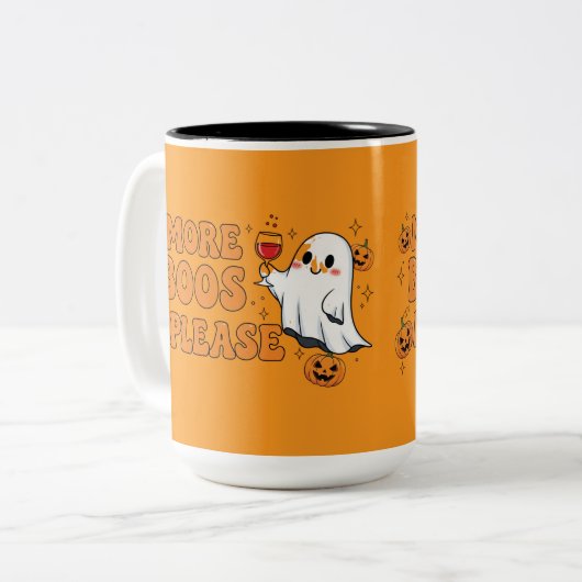 Mehr Boos-T-Shirt Zweifarbige Tasse (Vorderseite Links)