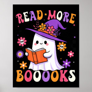 Mehr Bücher lesen Gespenst Lesen Buch Lustiger Leh Poster
