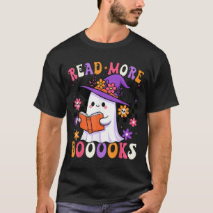 Mehr Bücher lesen Gespenst Lesen Buch Lustiger Leh T-Shirt