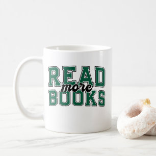 Mehr Bücher lesen Green Varsity Readers Bookworm Kaffeetasse
