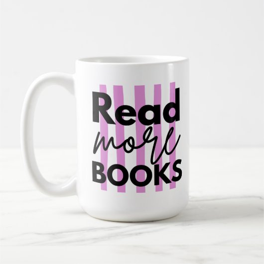 Mehr Bücher lesen Kaffeetasse (Links)