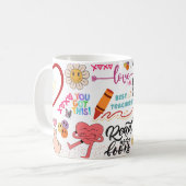 mehr Bücher lesen Kaffeetasse (Vorderseite Links)