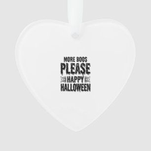 Mehr Buhs bitte Vintage-Halloween-Typografie-Desi Ornament