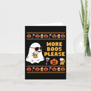 Mehr Buhs bitte Vintage Retro Geist Halloween Cos Karte