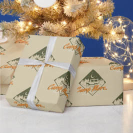 Mehr campen, weniger Sorgen | Geschenk für Outdoor Geschenkpapier