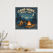 Mehr campen, weniger sorgen poster (Küche)
