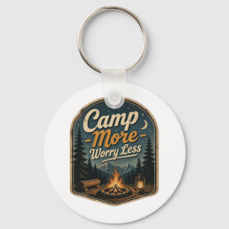 Mehr campen, weniger Sorgen – Vintage-Camping-Aben Schlüsselanhänger