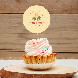 Mehr Campfeuer Baby Duschkuchenhalter Runder Aufkleber