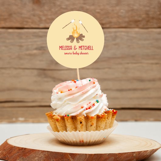 Mehr Campfeuer Baby Duschkuchenhalter Runder Aufkleber